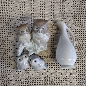 Vintage OMC Owls & Miniature Pitcher